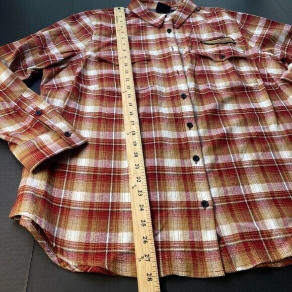 Harley-Davidson Women's 120th Anniversary Plaid Flannel Shirt Size 1W New - Picture 4 of 11